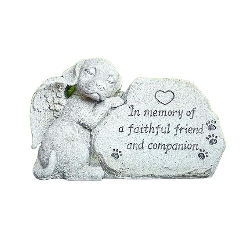 Dog Memorial Statue Factory - Sleeping Angel Figurine Grave Marker Outdoor