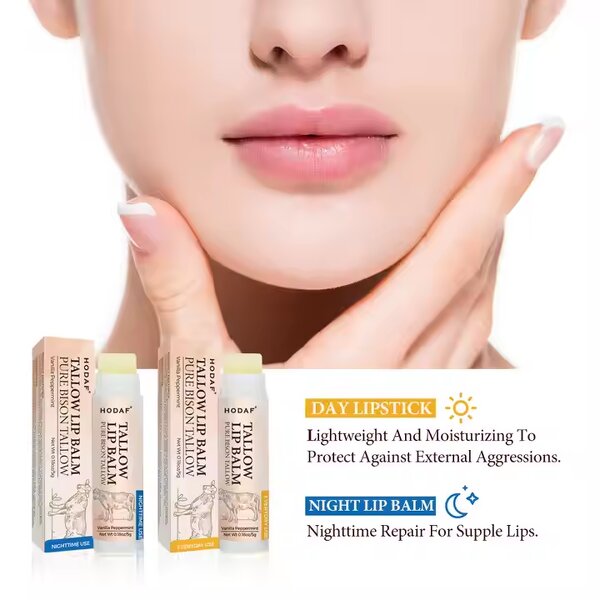 Repairing Lip Balm Factory - New Arrival Organic 100% Grass-Fed Tallow for Dry Lips