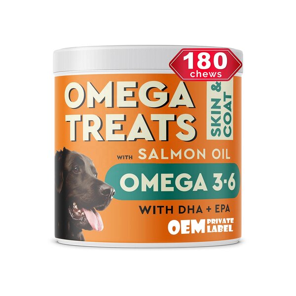 Omega Chews for Pets Factory - Salmon Oil Skin Coat Supplement