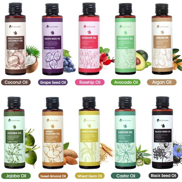 Carrier Oil Supplier - Wheat Germ Black Seed Castor Coconut Grapeseed Rosehip Sweet Almond