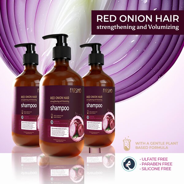 Hair Loss Shampoo Supplier - Red Onion Extract Strengthening for Thin Hair