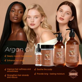 Argan Oil Hair Set Supplier - Deep Nourishing Repair Shampoo Conditioner