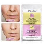 Facial Mask Set Supplier - 2 Steps with Witch Hazel Cleanser Collagen