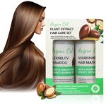 Hair Set Supplier - Argan Oil Shampoo Mask Travel Set Keratin