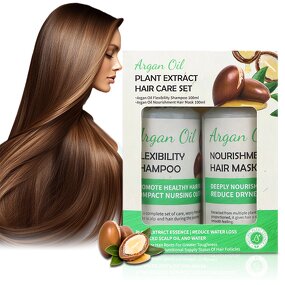 Hair Set Supplier - Argan Oil Shampoo Mask Travel Set Keratin
