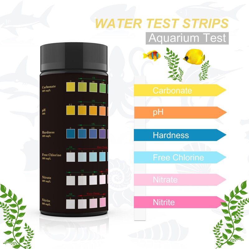 Water Quality Test Strips Factory - 7-in-1 for Aquarium Fish Ponds