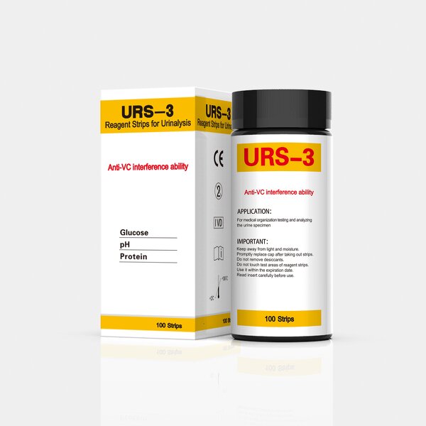 Urine Test Strip Factory - 3 Parameters URS-3 Ketone Protein