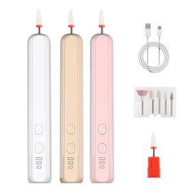 Portable Electric Nail Polish Grinding Machine with a Grinding Head and Battery, Nail Polish Pen and Grinding Pen
