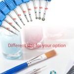 Professional Stainless Steel Diamond Nail Drill Bits Manicure Accessories Different Size Cuticle Drilling Bits