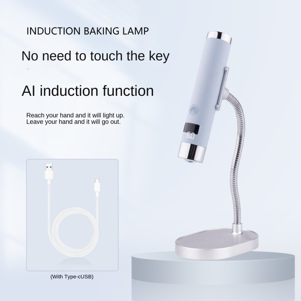 AI Intelligent Sensing Nail Art One-line Lamp, Automatic Nail Art Lamp, Handheld Small Light Therapy Lamp Nail Lamp