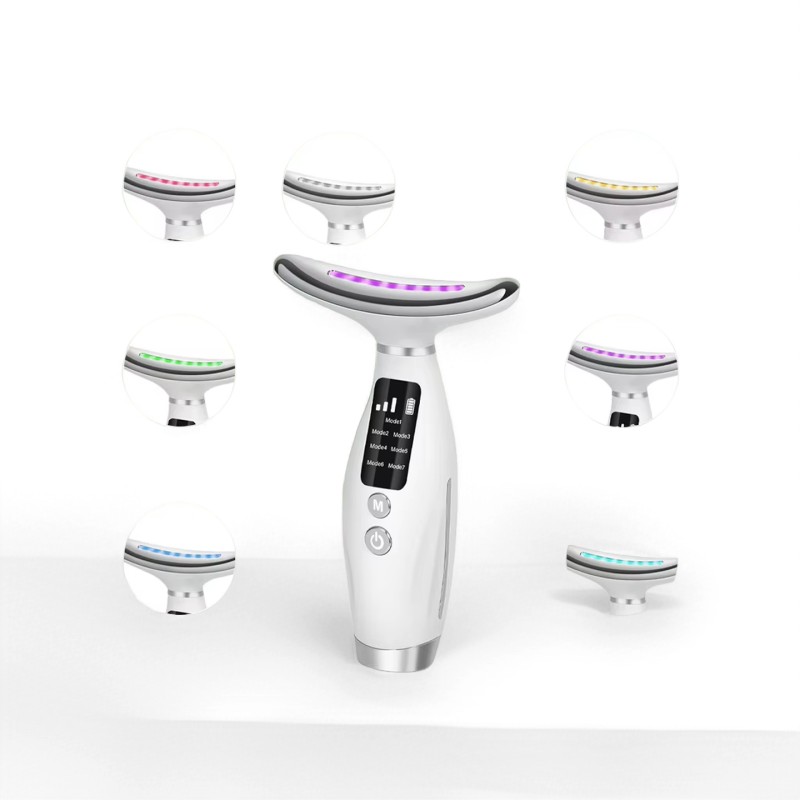 Seven Color Neck Beauty Device Firming USB Massager to Reduce Wrinkles Lift and Tighten Neck Removes Nasolabial Folds