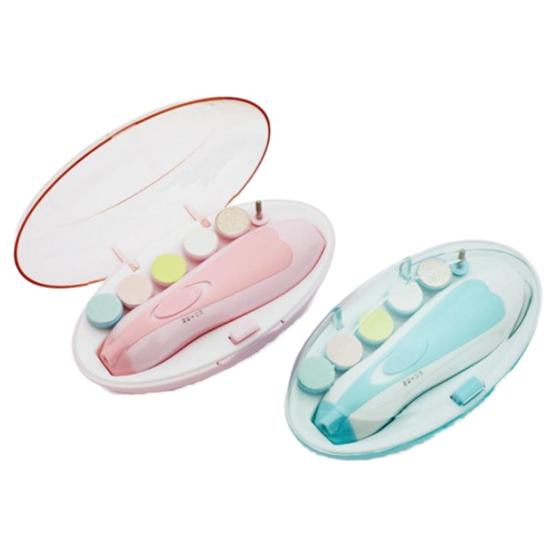 Safe Electric Baby and Adult Nail Clippers 2-in-1, 4-speed Adjustable, Illuminated Infant Scissors Nail Clippers