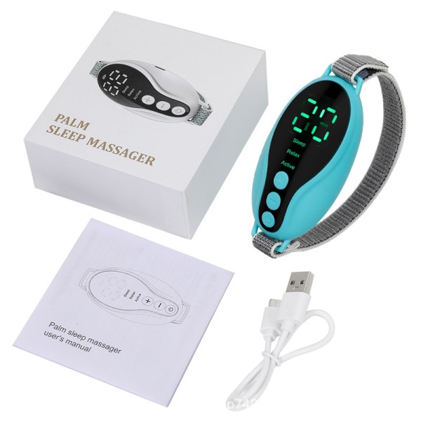 便携式USB助眠器手持智能家庭手掌睡眠按摩器汽车家庭酒店打鼾治疗器美容个人护理