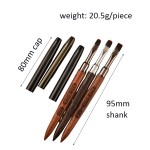 Luxury Nail Brush Crimped Ferrule Wood Handle Nylon Liner Hair Shape DIY Professional Tools