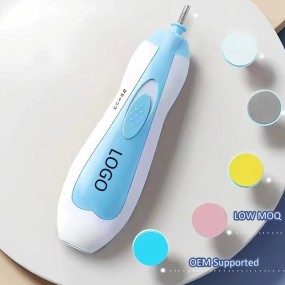 Professional Electric Nail Clipper Cutter Trimmer Scissors Kit Infant Manicure File Drill Light for Newborn Kids Adults