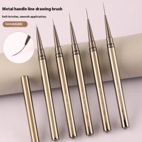 A Set of 5-piece Ultra-thin Metal Rod Nail Art Line Drawing Pens, Japanese-style Colored Painting Line Drawing Pens