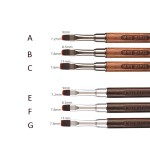 Luxury Nail Brush Crimped Ferrule Wood Handle Nylon Liner Hair Shape DIY Professional Tools