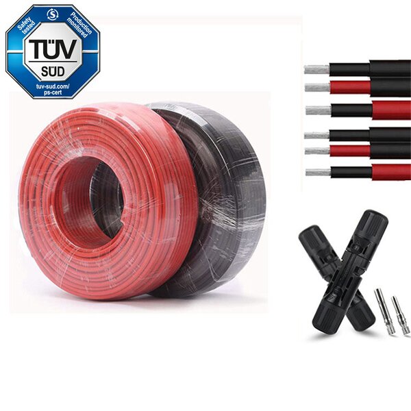 PV Cable Factory - OEM High Quality 100m-500m Per Roll 1x4mm2 with XLPE PE XLPO Insulation