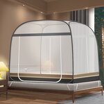 Anti-Mosquito Net Manufacturer - Mongolian Yurt Summer Tent Square Top Steel Wire with Zipper