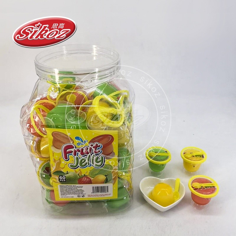 Wine Glass Shaped Fruit Flavored Jelly Pudding