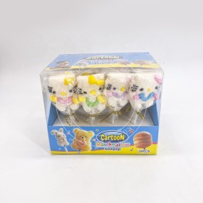 卡通猫棉花糖棒棒糖