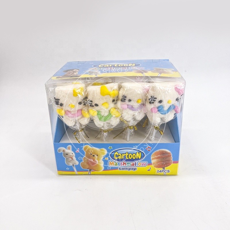 Cartoon Cat Marshmallow Lollipop