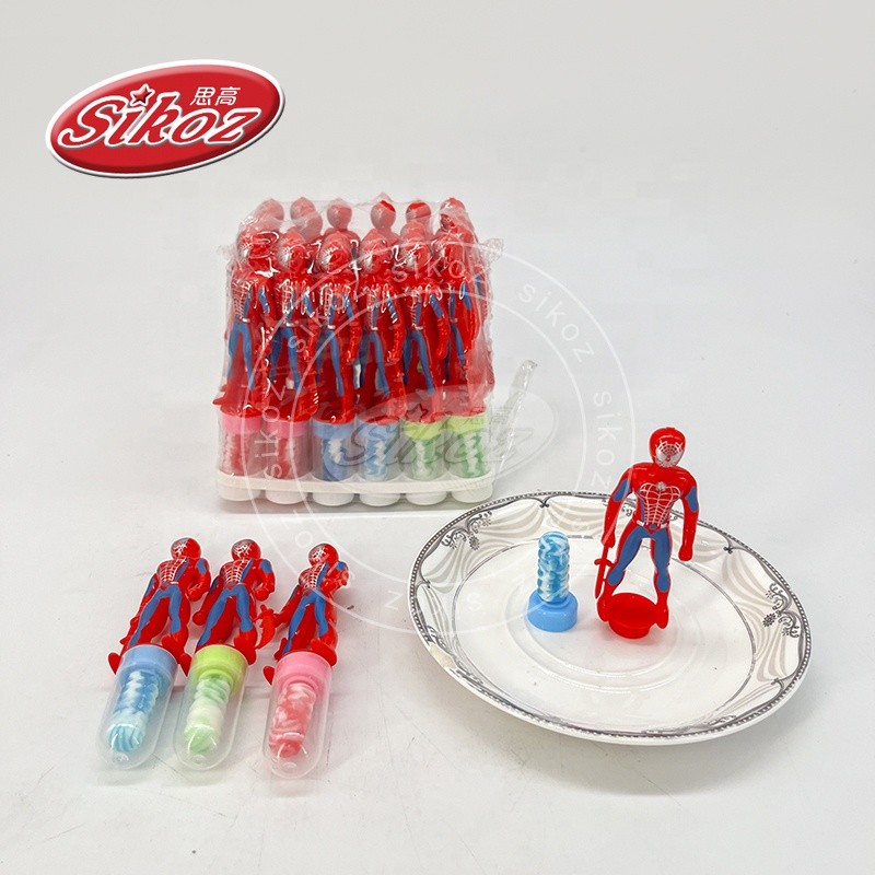 Spider Man Toy Hard Candy Colorful Lollipop Candy