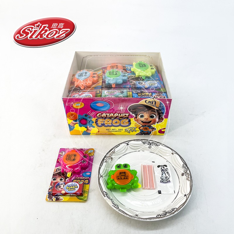 FROG CATAPULT TOY and TATTOO GUM