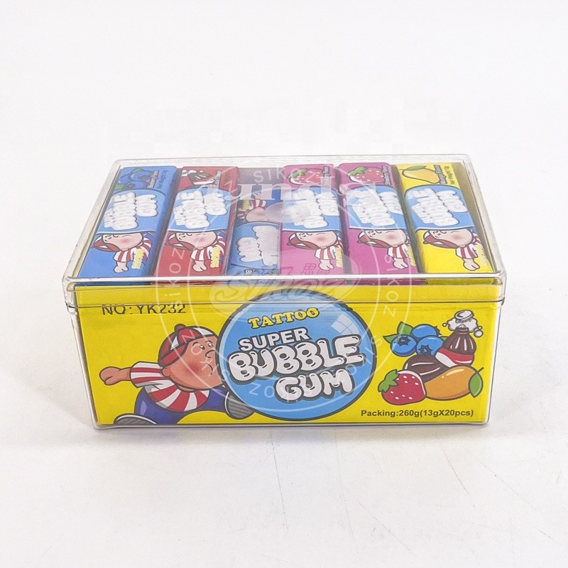 Four Flavors of Chewing Gum with Tattoo Stickers Inside