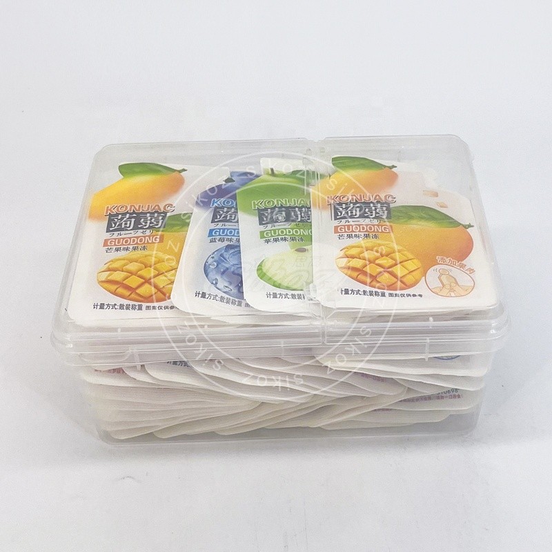 Green Apple, Blueberry, mango Flavored Konjak Jelly Slices