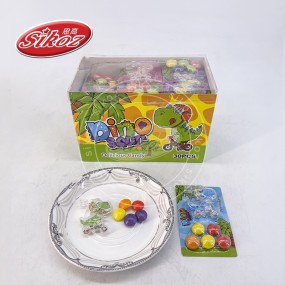 Dinosaur toy and bubble gum