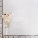 四种不同风格的可爱卡通棉花糖棒棒糖