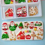 Customized Christmas Chocolate Cake Decoration Supplier - Santa Claus Tree Mixed Ornament