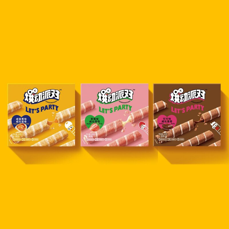 Mini French Baked Bread Snacks Manufacturer - Chocolate Cheese & Egg Flavor Wafers 92g