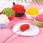 Mango Popping Boba Supplier - Milk Tea Special Raw Materials Dessert Ingredients Barley