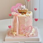 Cake Decoration Supplier - Customized Rose Flower Cake Topper for Valentine's Day