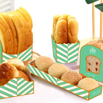 Customized Sandwich Paper Tray Packaging Box Supplier - for Toast Bread Burgers Baking Pastry