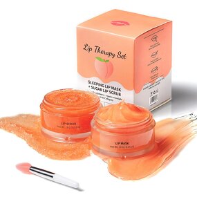Lip Scrub Supplier - Peach Vegan Exfoliating Sleeping Mask