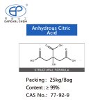 Citric Acid Anhydrous Manufacturer - ≥99% Hydroxybenzene Powder