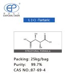 L-Tartaric Acid Supplier - 99.7% Food Grade Powder 87-69-4