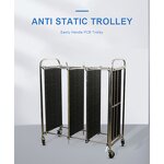 SMT PCB Rack Trolley Supplier - Adjustable ESD Antistatic Storage Factory Direct