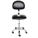 ESD Leather Lab Chair Manufacturer - Dust-Free Workshop Lift Rotate PU Chair