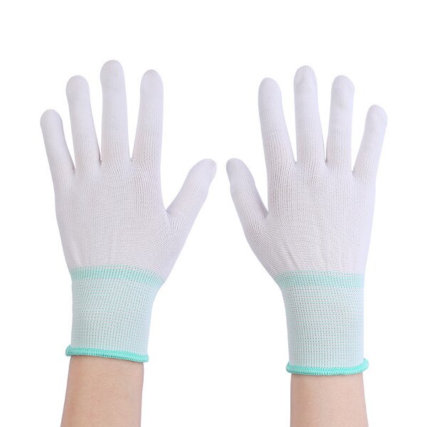 PU Coated Gloves Supplier - White Anti-static Electronics Factory Small Size