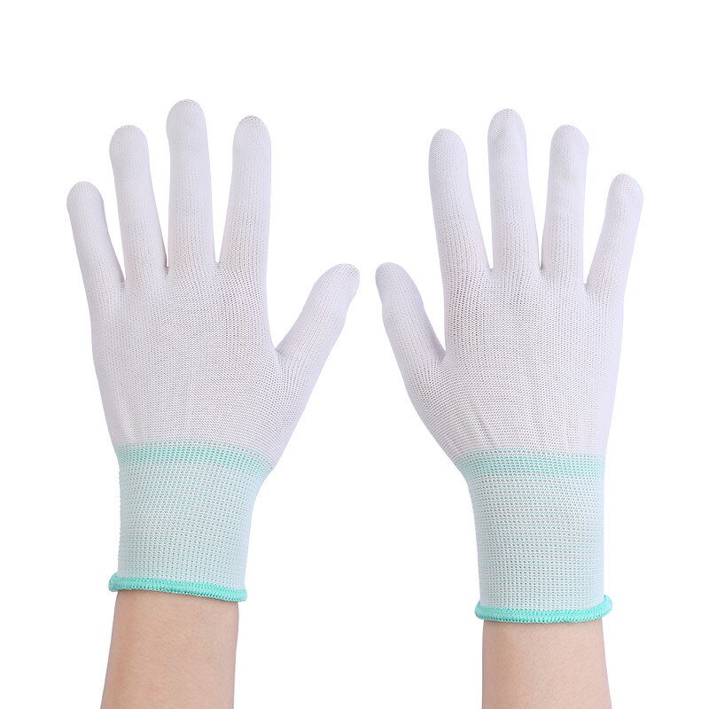 PU Coated Gloves Supplier - White Anti-static Electronics Factory Small Size