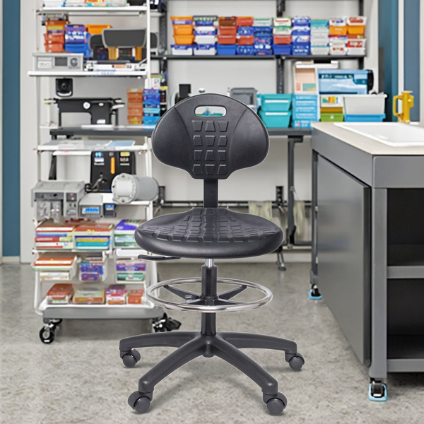 Anti-Static PU Foam Chair Supplier - Ergonomic Adjustable Backrest Computer Chair