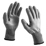Anti-Cut Work Gloves Factory - CE HPPE Level 5 PU Dipped Gloves