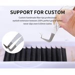 Eyelash Tweezers Factory - Free Custom Logo Diamond Grip Fiber Tip Tweezer