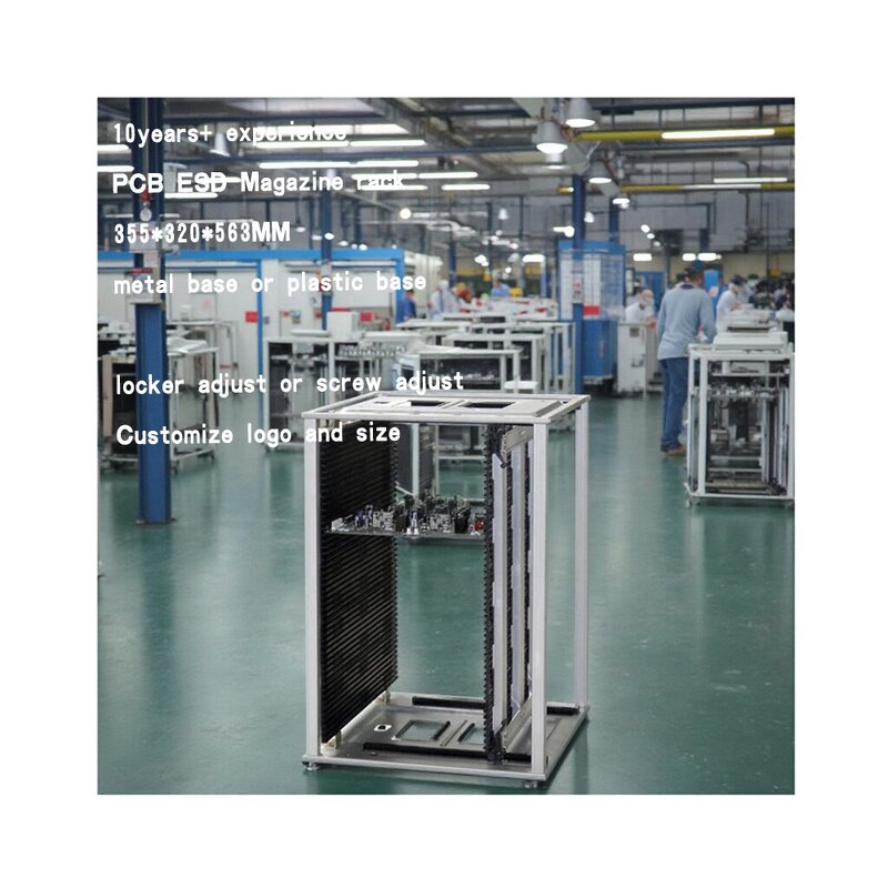 ESD Magazine Rack Factory - Handle Type Metal Plastic PCB Storage Rack