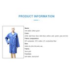 Conductive ESD Smock Supplier - V-neck Cotton Labcoat Cleanroom Garment
