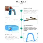 ESD Wrist Strap Factory - Adjustable Grounding Wire Bracelet with PU Strap